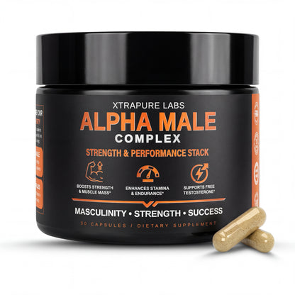Alpha Male Complex | Clinically Dosed Strength & Drive Stack | Fadogia Agrestis (5% Alkaloids), Horny Goat Weed (20% Icariin)  - 30 Capsules