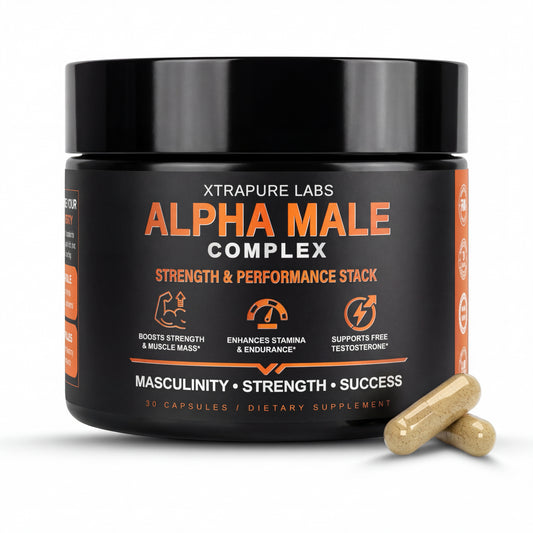 Alpha Male Complex | Clinically Dosed Strength & Drive Stack | Fadogia Agrestis (5% Alkaloids), Horny Goat Weed (20% Icariin)  - 30 Capsules