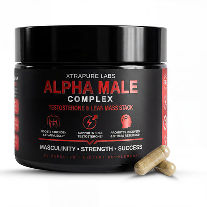 Alpha Male Complex – Gummies/Capsules | Clinically Dosed Testosterone & Lean Mass Stack | Tongkat Ali, Shilajit, Turkesterone & More
