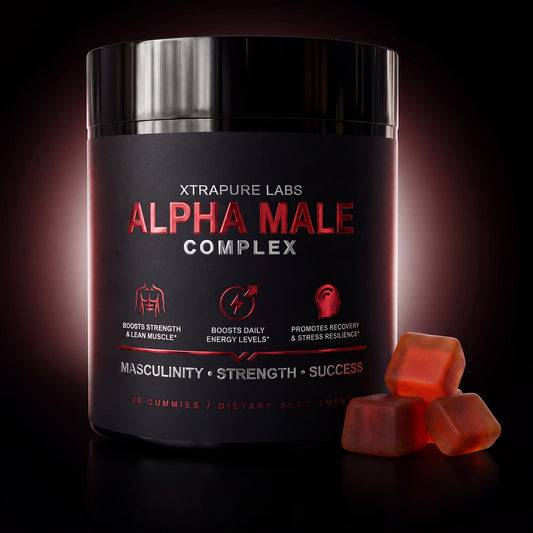 Alpha Male Complex – Gummies/Capsules | Clinically Dosed Testosterone & Lean Mass Stack | Tongkat Ali, Shilajit, Turkesterone & More